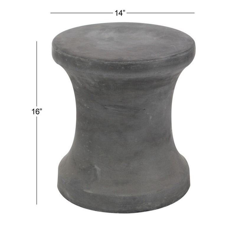 UMA 602416 Black Fiber Clay Industrial Stool 2