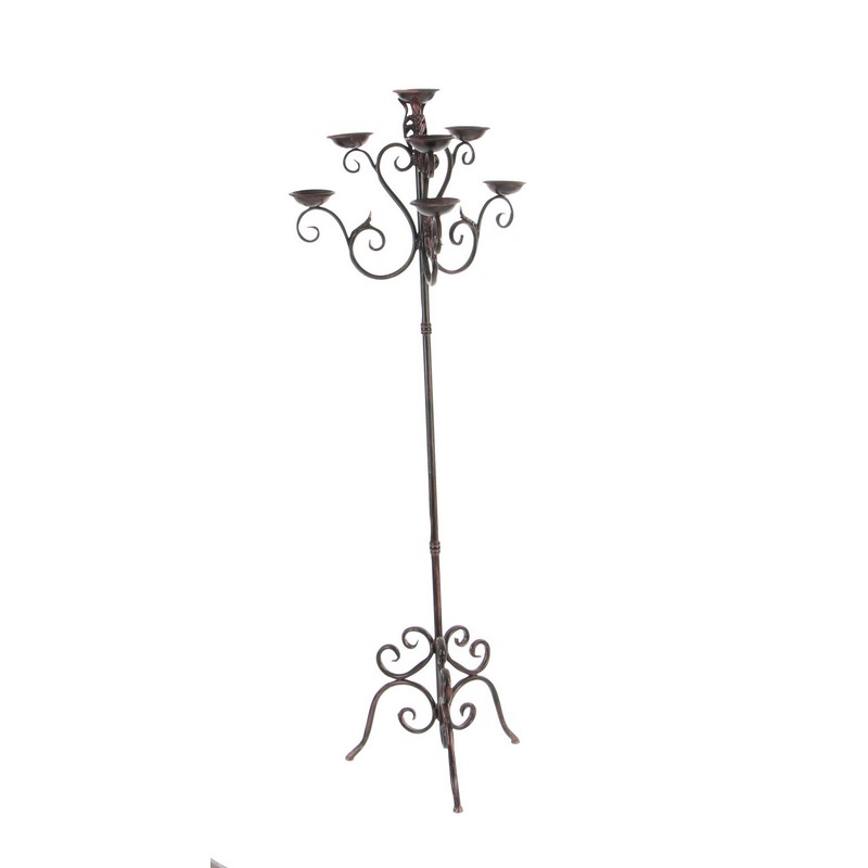 UMA 602682 Brown Metal Traditional Candle Holder Lantern 6
