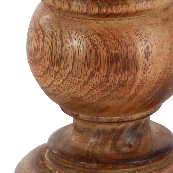 Uma 602770 Set Of 3 Brown Wood Traditional Candle Holder 1