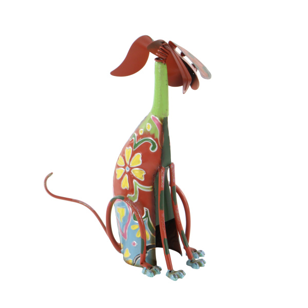 UMA 603250 Multi Colored Metal Eclectic Dog Garden Sculpture 5