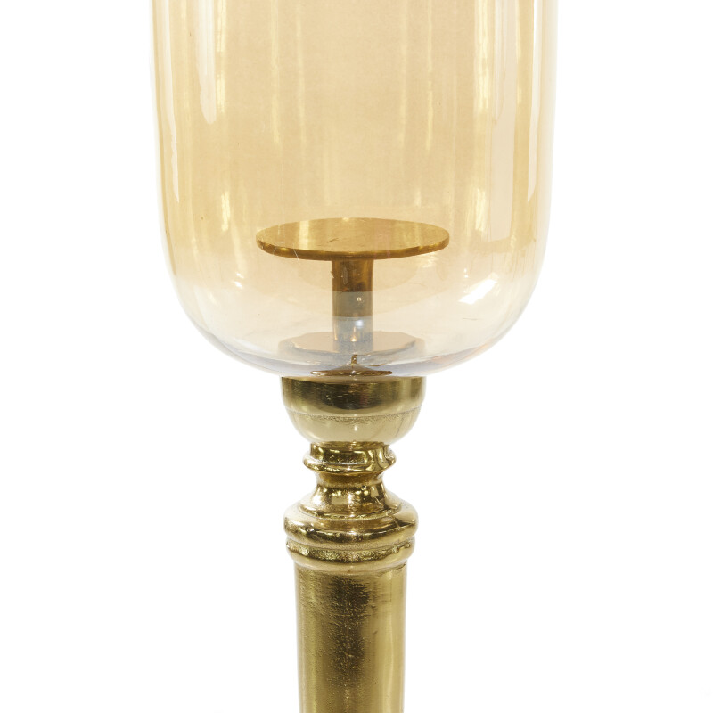 UMA 603288 Gold Aluminum Traditional Hurricane Lamp 4