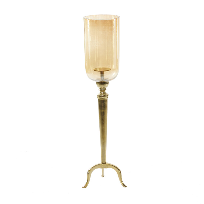 UMA 603288 Gold Aluminum Traditional Hurricane Lamp 7