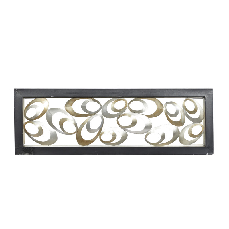 603396 Gold Contemporary Abstract Metal Wall Decor, 48" x 16"