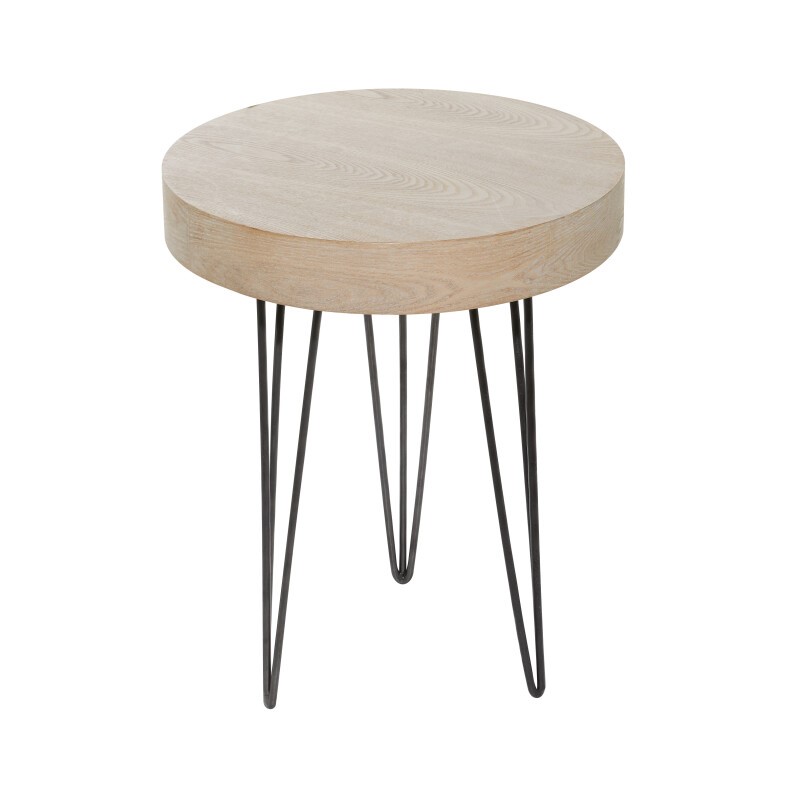 UMA 603419 Brown Wood and Metal Modern Accent Table 8