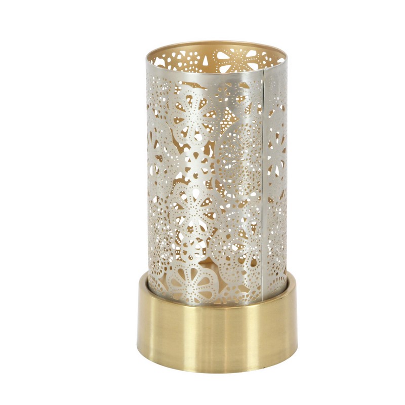 UMA 603491 Set of 2 Gold Metal Eclectic Lantern 6