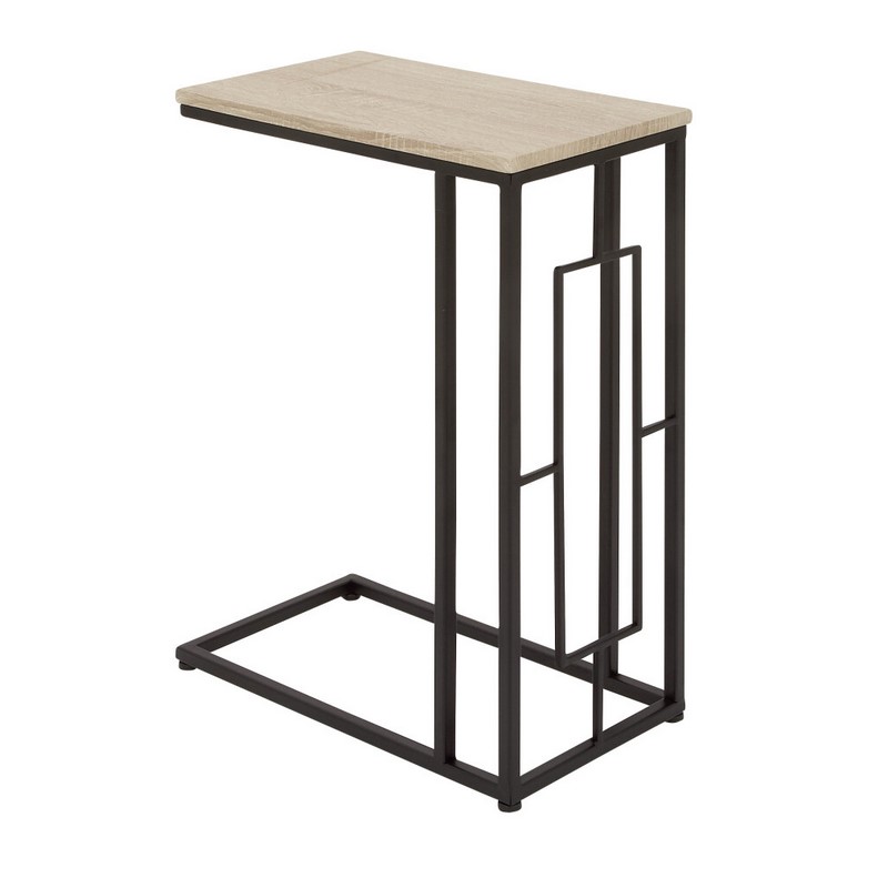 UMA 603621 Black Metal and Wood Contemporary Accent Table 12