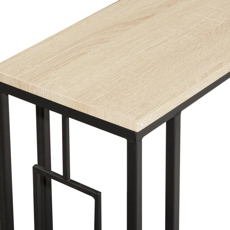 UMA 603621 Black Metal and Wood Contemporary Accent Table 7