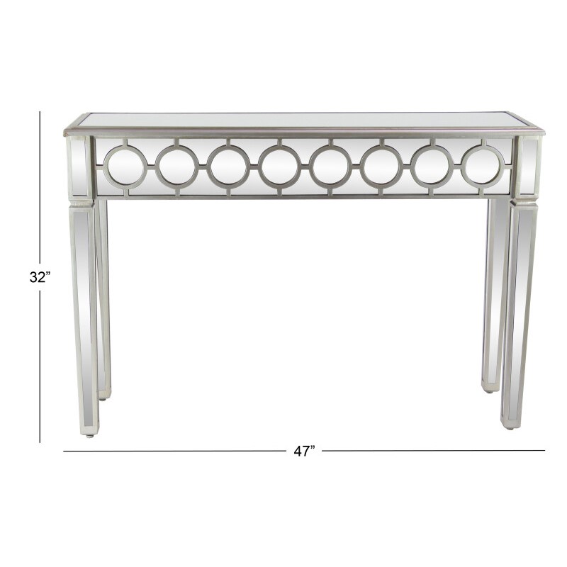 UMA 603655 Silver Glam Wood Console Table 7