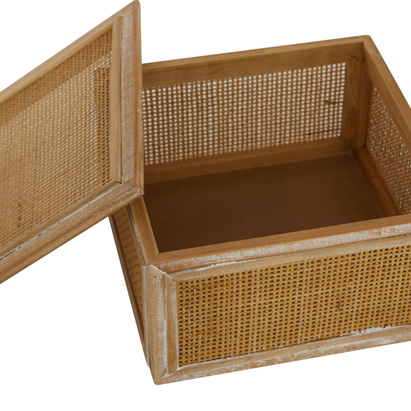 UMA 603876 Set of 2 Brown Wood Country Cottage Box 4