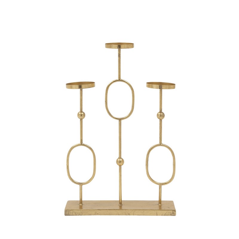 UMA 604132 CosmoLiving by Cosmopolitan Gold Candlestick Holders 5
