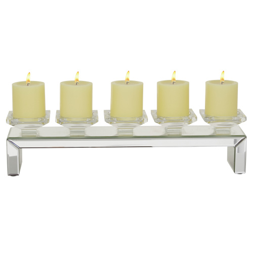 UMA 604418 Clear Wood Glam Candlestick Holders 8