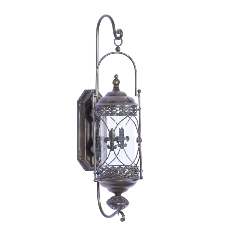 UMA 604458 Brown Glass Traditional Candle Wall Sconce 10