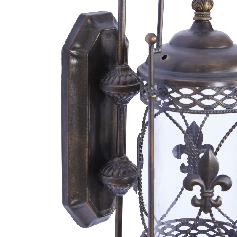 UMA 604458 Brown Glass Traditional Candle Wall Sconce 9