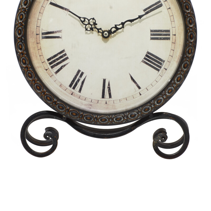 UMA 604731 Brown Metal Rustic Clock 3