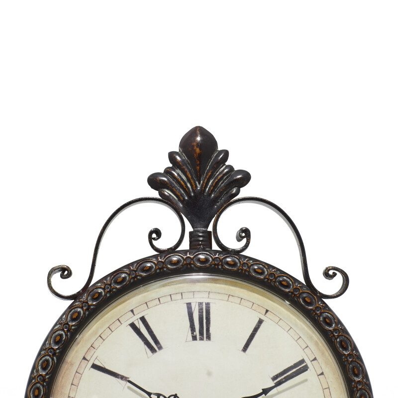UMA 604731 Brown Metal Rustic Clock 4