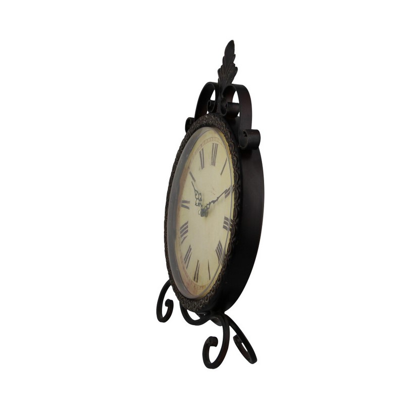 UMA 604731 Brown Metal Rustic Clock 6