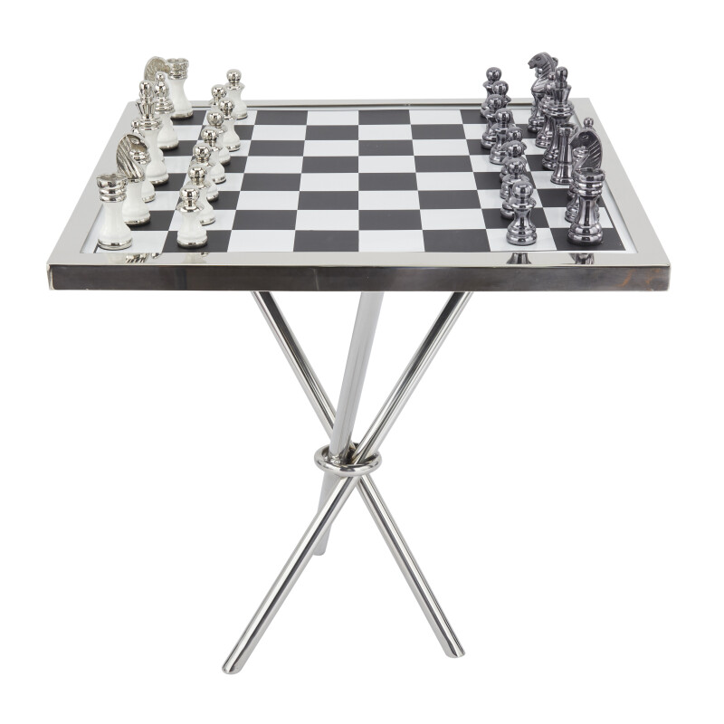 UMA 604912 Silver Aluminum Contemporary Game Set Table 3
