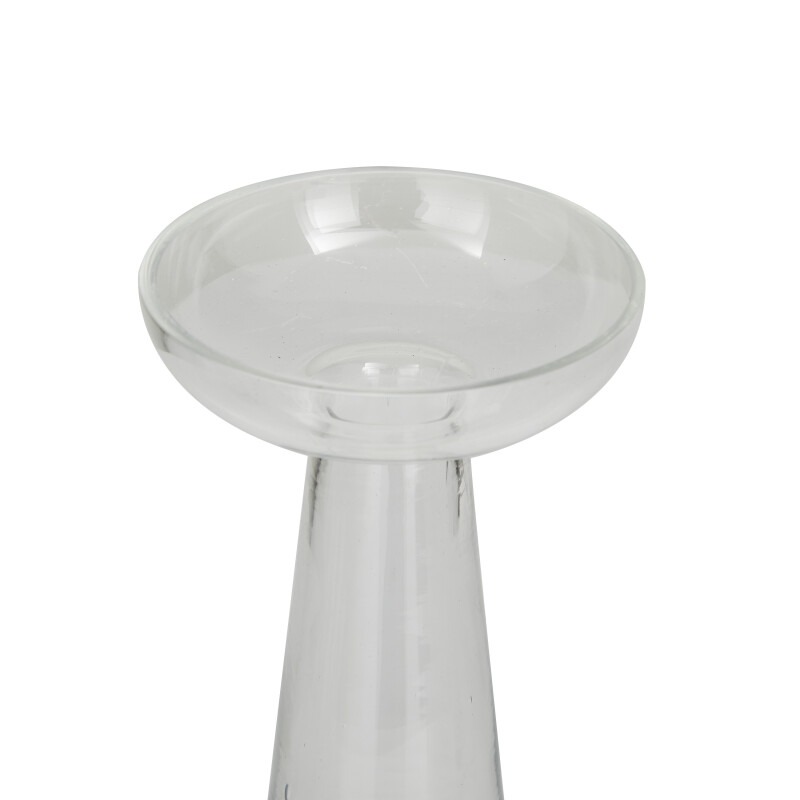 UMA 604958 Set of 3 Clear Glass Contemporary Candle Holder 5