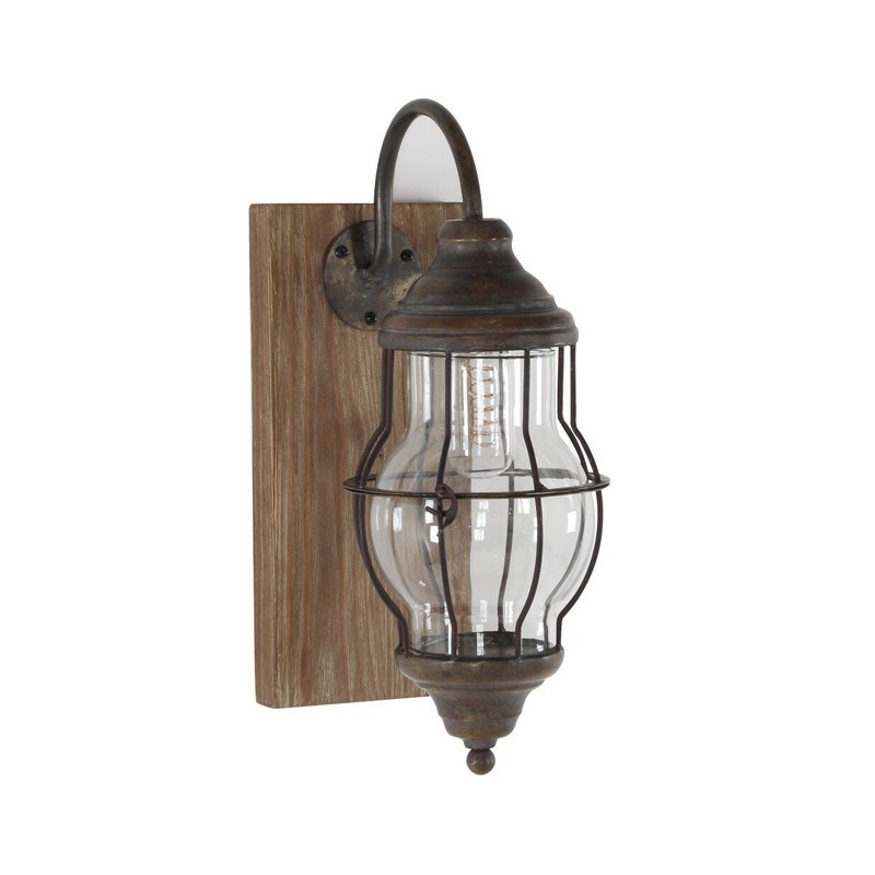 UMA 605521 Brown Metal Industrial LED Wall Sconce 9