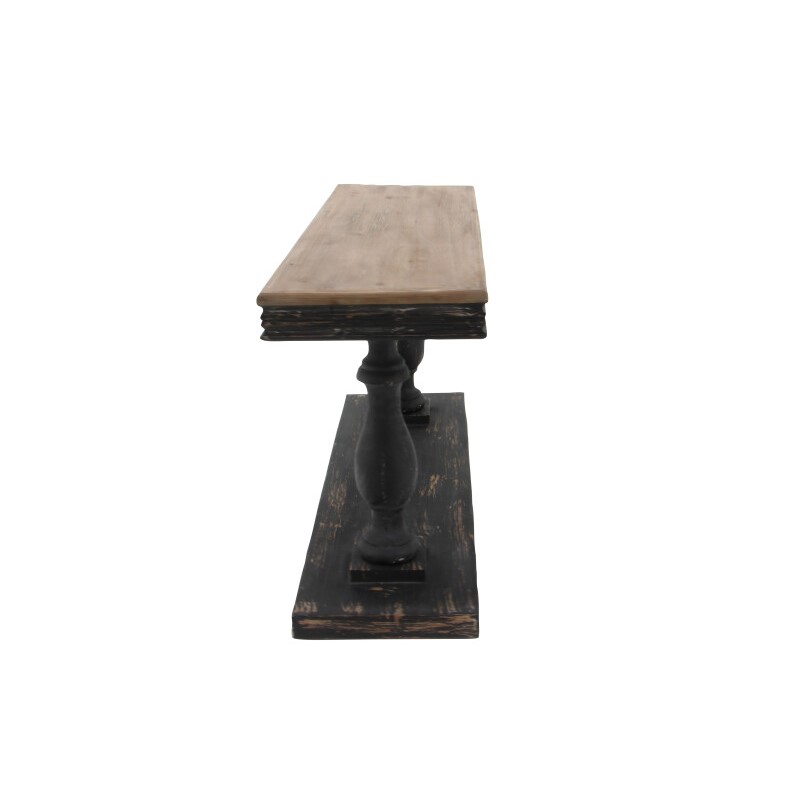 UMA 605629 Black Vintage Wood Console Table 13
