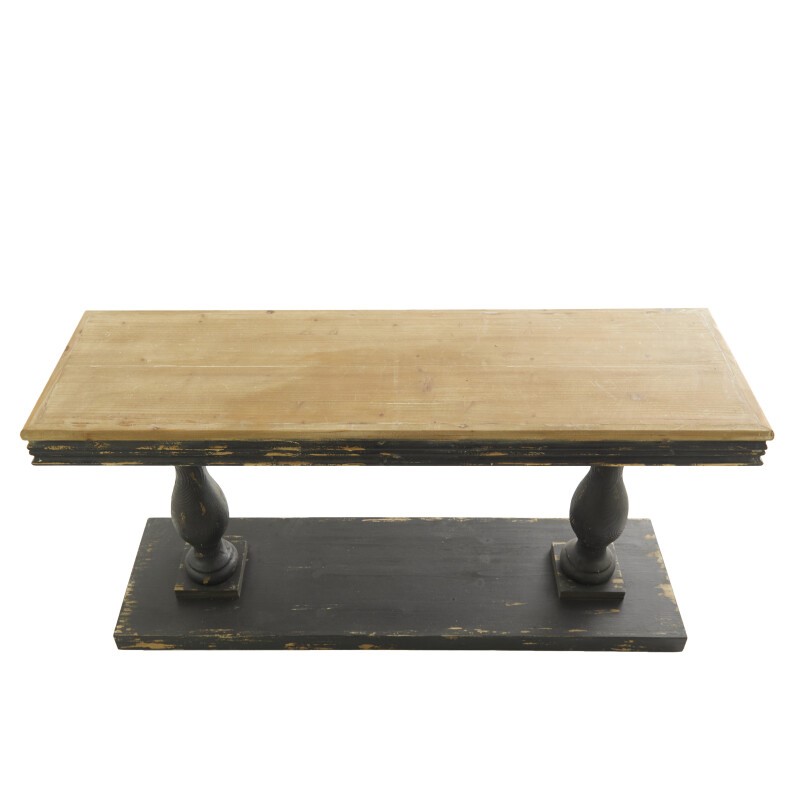 UMA 605629 Black Vintage Wood Console Table 8