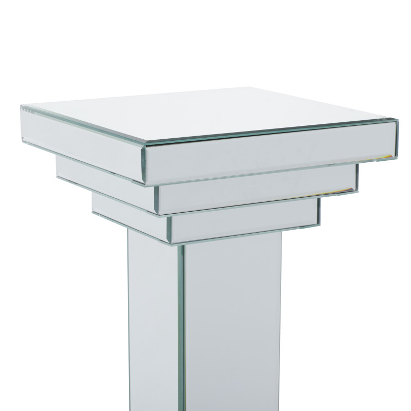 UMA 605723 Silver Wood Glam Pedestal Table 3