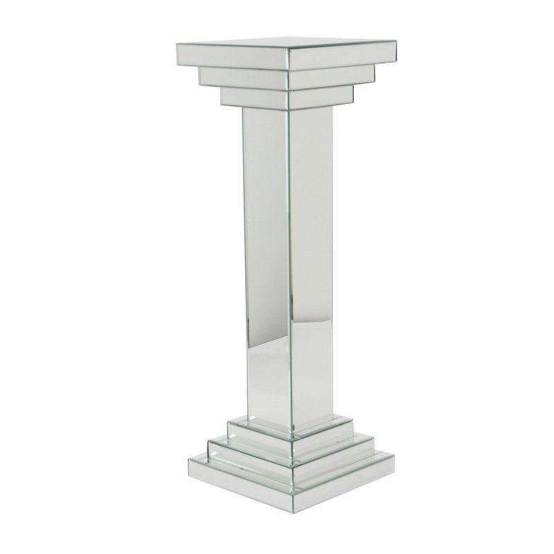 UMA 605723 Silver Wood Glam Pedestal Table 5
