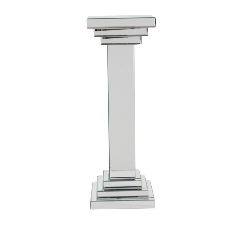 UMA 605723 Silver Wood Glam Pedestal Table 6
