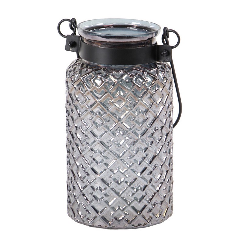 UMA 605884 Clear Glass Industrial Candle Holder Lantern 2