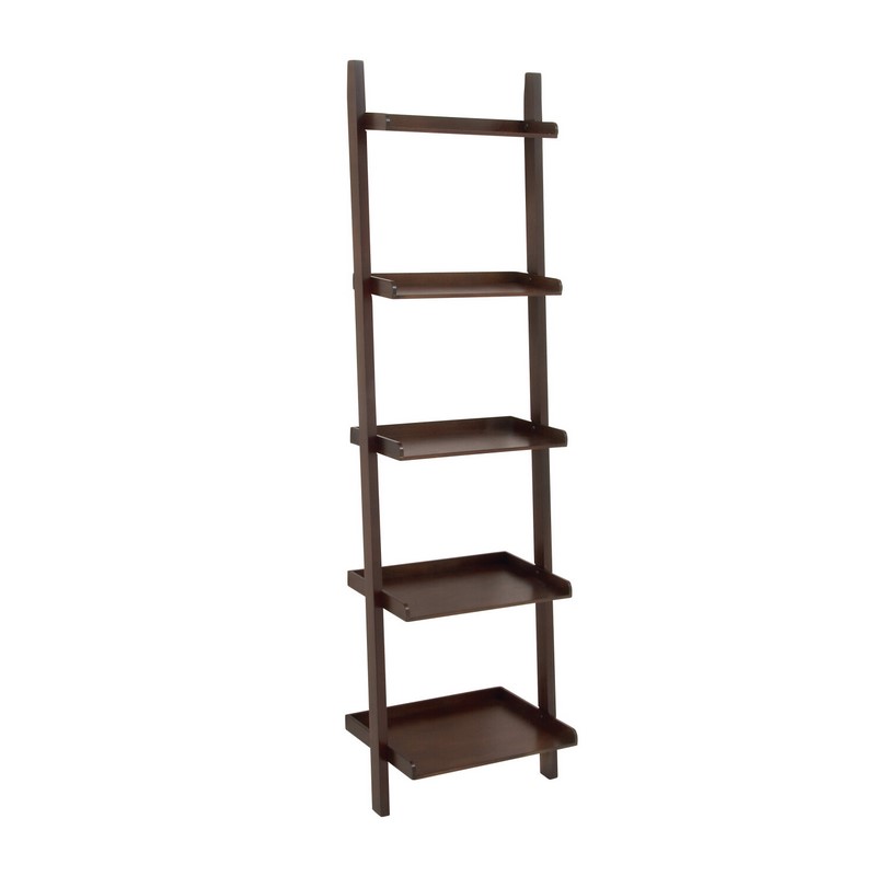 606777 Brown Wood Traditional Shelving Unit, 69 " x 21 " x 14 "