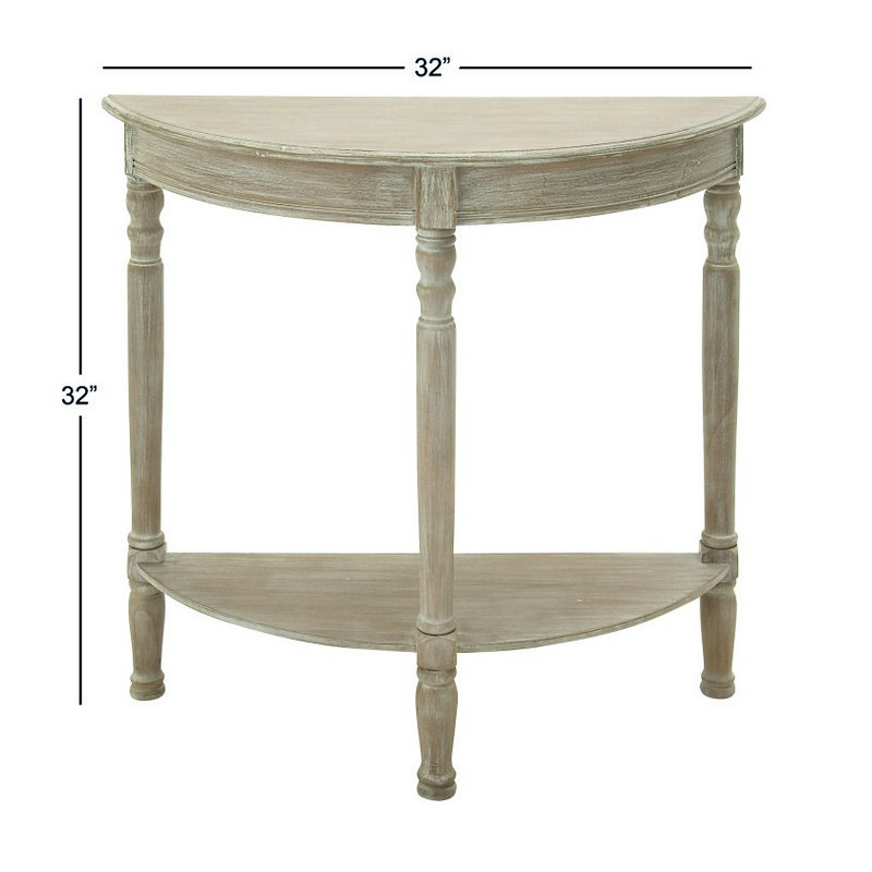 UMA 606802 Light Brown Traditional Wood Console Table 3