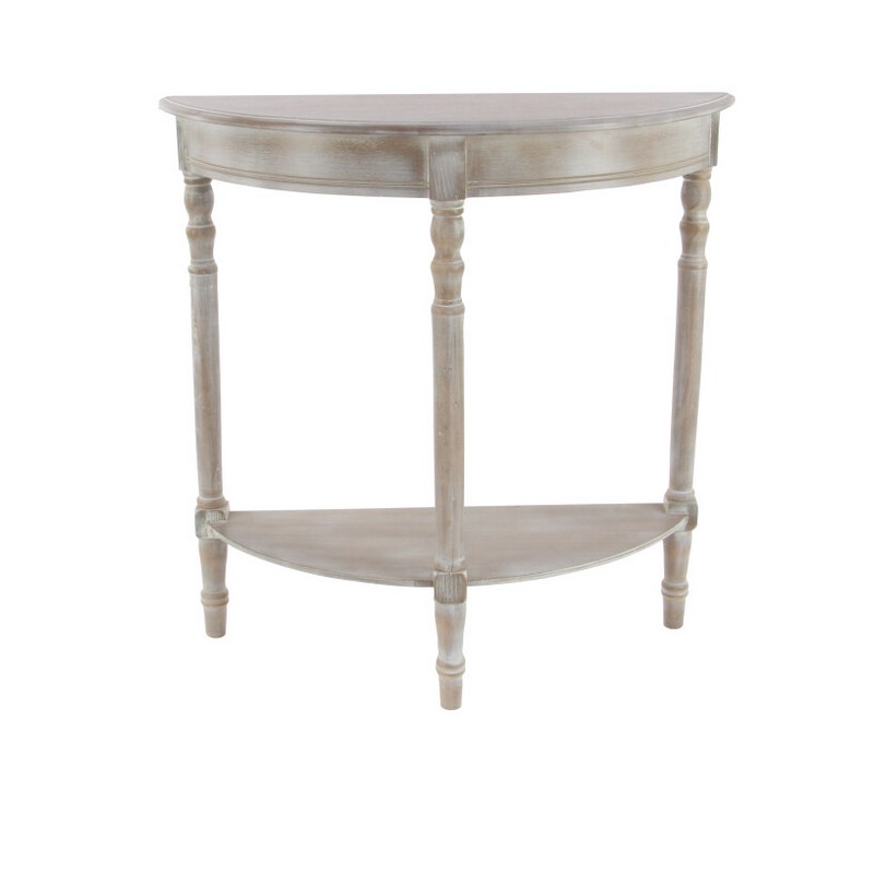 UMA 606802 Light Brown Traditional Wood Console Table 8