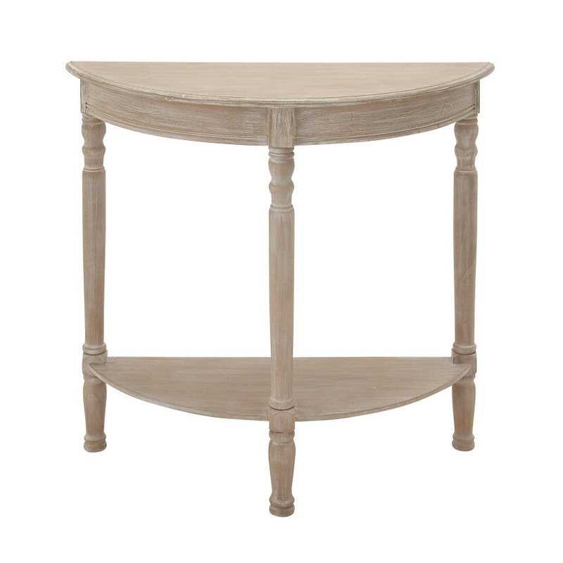 606802 Light Brown Traditional Wood Console Table, 32" x 32"