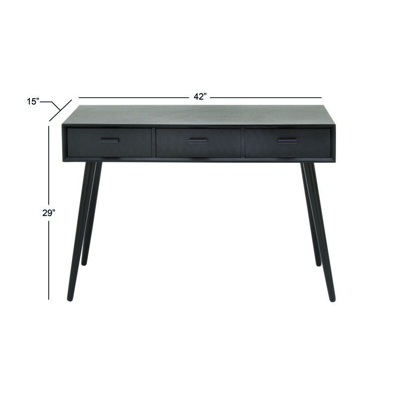 UMA 606811 Black Modern Wood Console Table 2