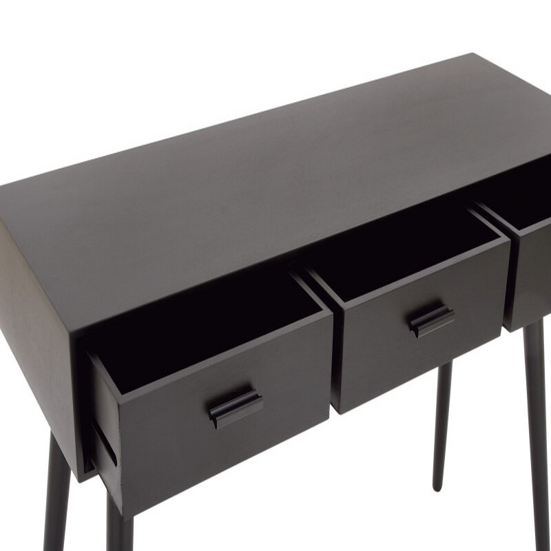 UMA 606811 Black Modern Wood Console Table 3