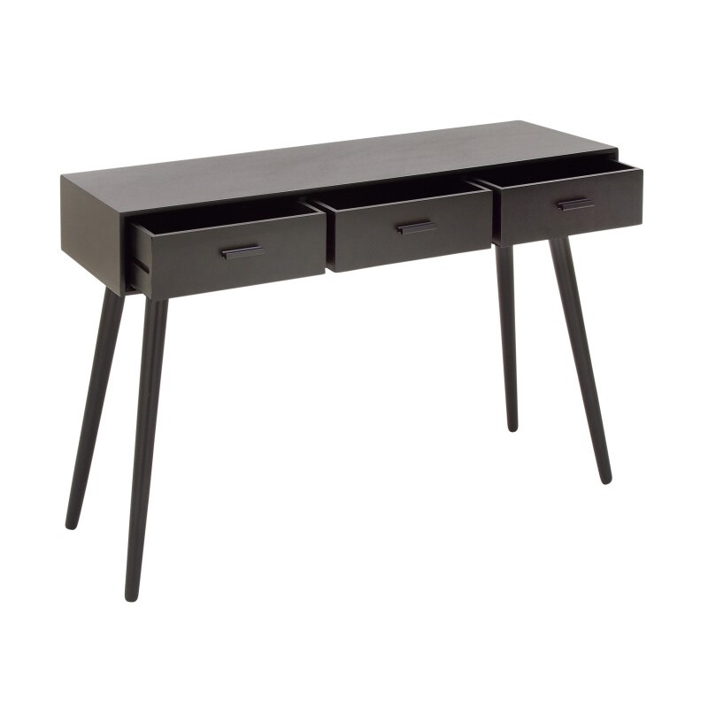 UMA 606811 Black Modern Wood Console Table 4
