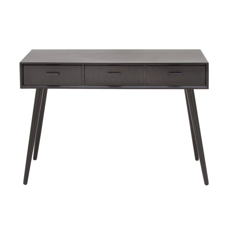 606811 Black Modern Wood Console Table, 29" x 42"