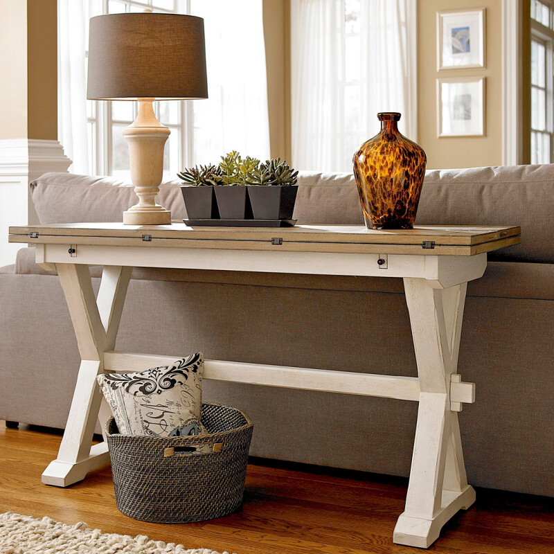 128816 Curated Drop Leaf Console Table