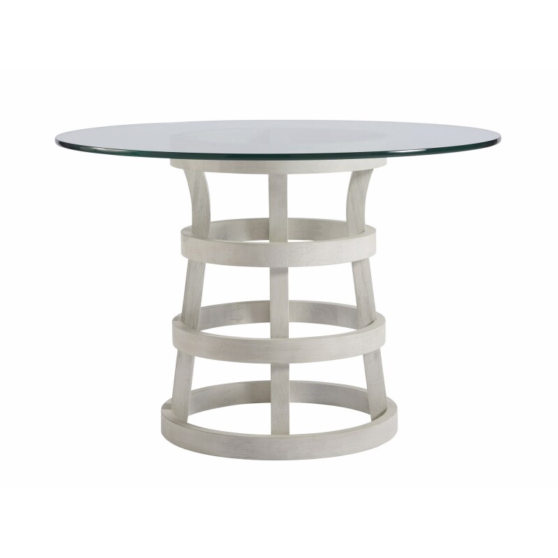 Tempered Glass Coastal Living Round Glass Table 44"