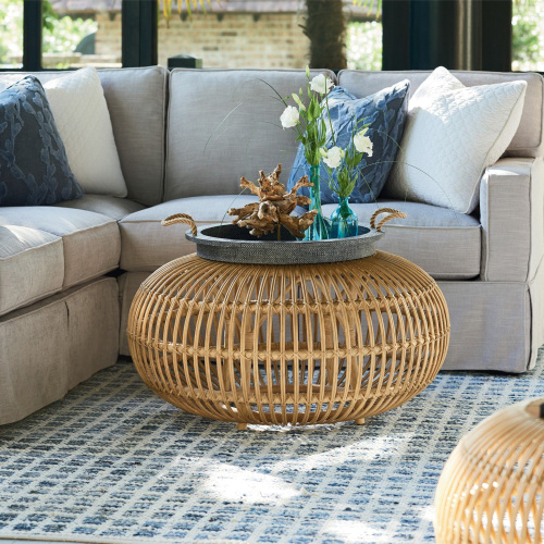 833811 Coastal Living Small Rattan Scatter Table