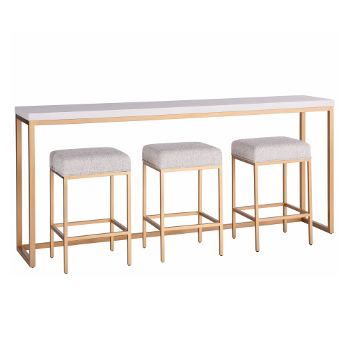 Soft Gold Metal Frame Love Joy Bliss Console Table