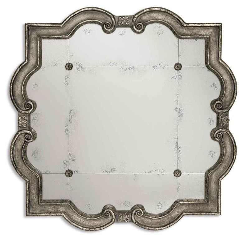 12597 P Uttermost Prisca Distressed Silver Mirror Small
