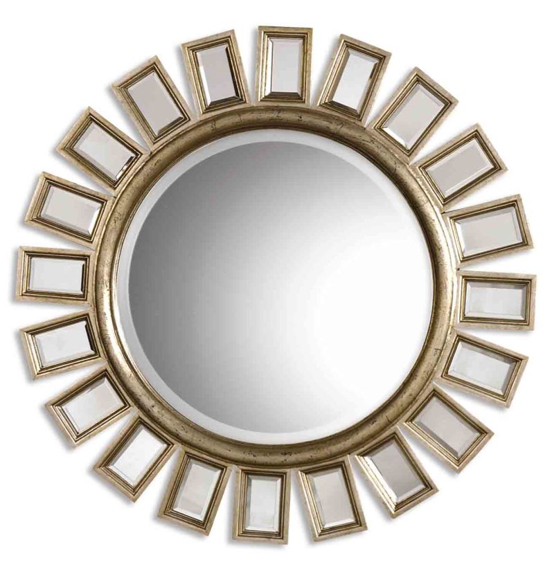 Uttermost Cyrus Round Silver Mirror