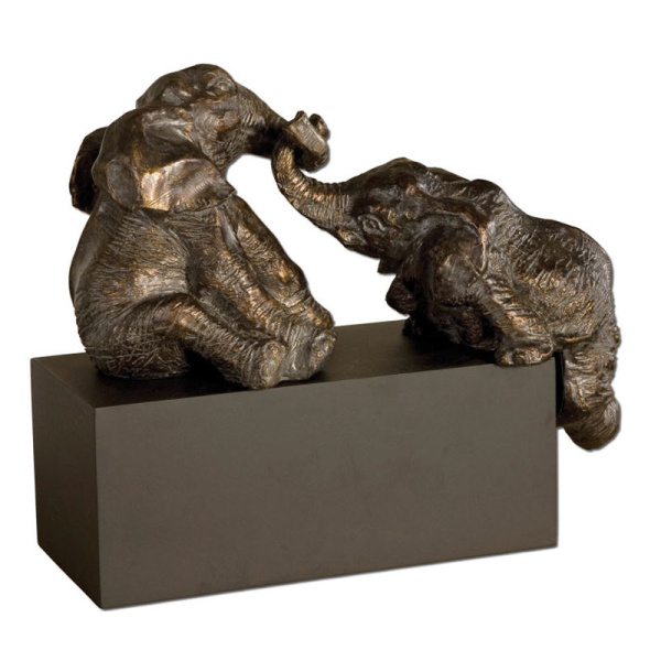 19473 Uttermost Playful Pachyderms Bronze Figurines