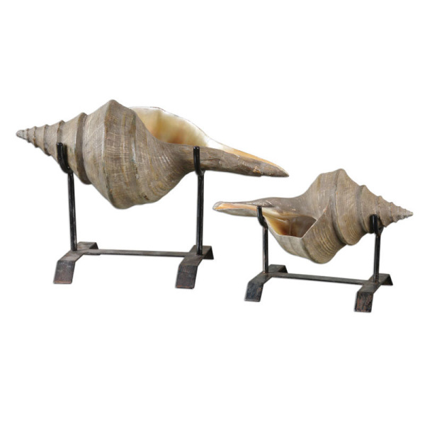 19556 Uttermost Conch Shell Sculpture Set/2