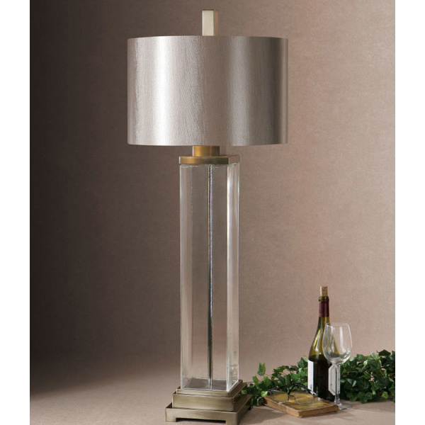 26160-1 Uttermost Drustan Clear Glass Table Lamp