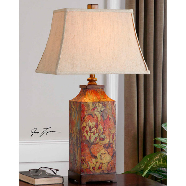 27678 Uttermost Colorful Flowers Table Lamp