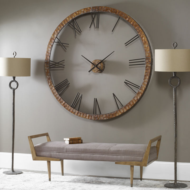 06655 Uttermost Amarion 60" Copper Wall Clock
