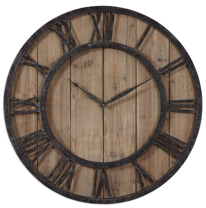 06344 Uttermost Powell Wooden Wall Clock