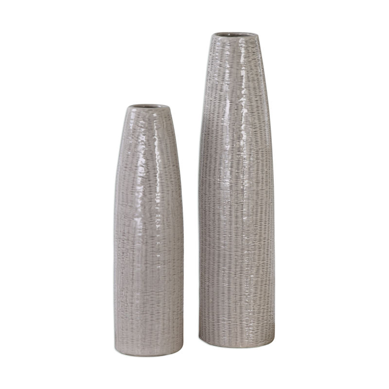 20156 Uttermost Sara Textured Ceramic Vases S/2